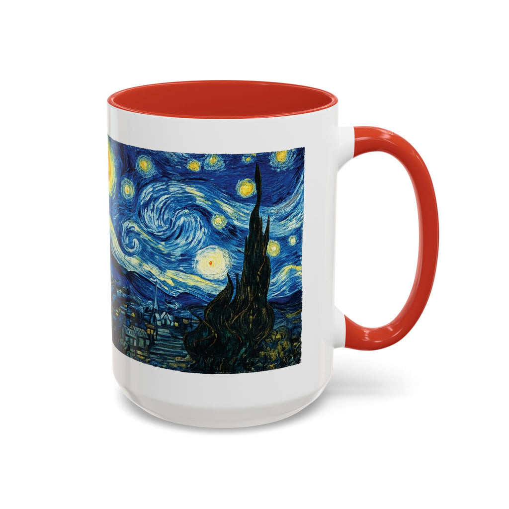 Starry Night Accent Coffee Mug — Van Gogh Style Night Sky Coffee Cup (11/15oz)