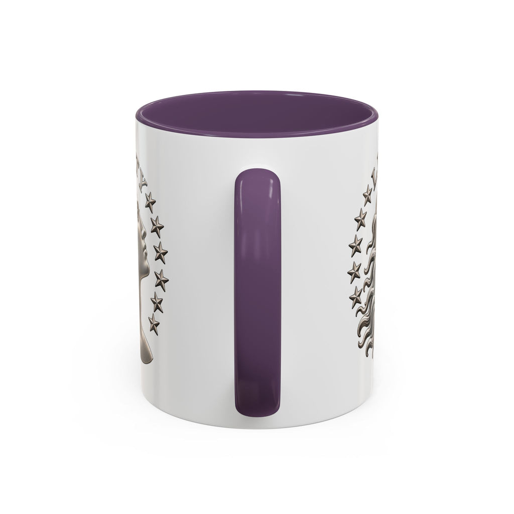 Liberty Coin Accent Coffee Mug — Vintage Lady Head Design (11/15 oz)