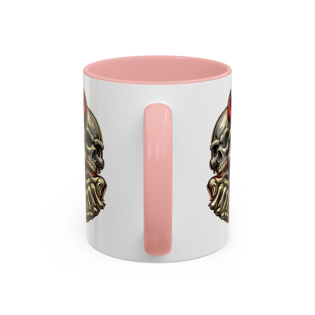 Devil Skull Accent Coffee Mug – Gothic Demon Skull Design (11/15 oz)