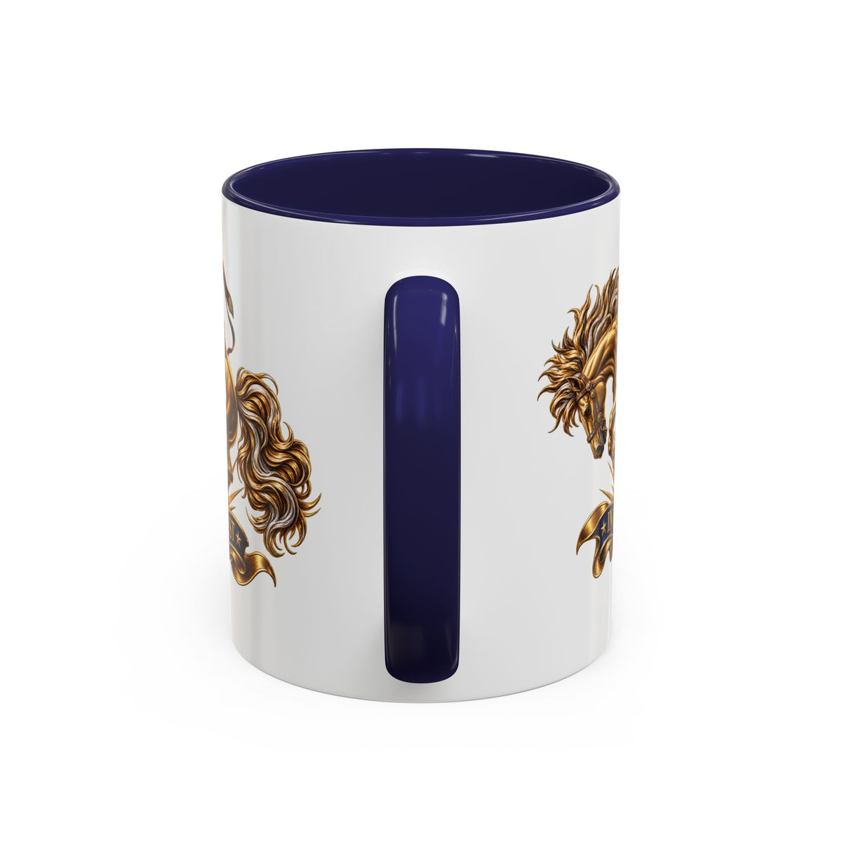 In God We Trust Golden Horse Accent Coffee Mug