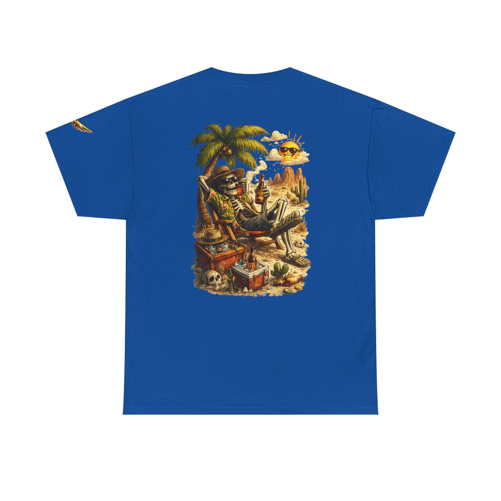 T-Shirt — Vintage Camping Surf Skull Graphic Tee