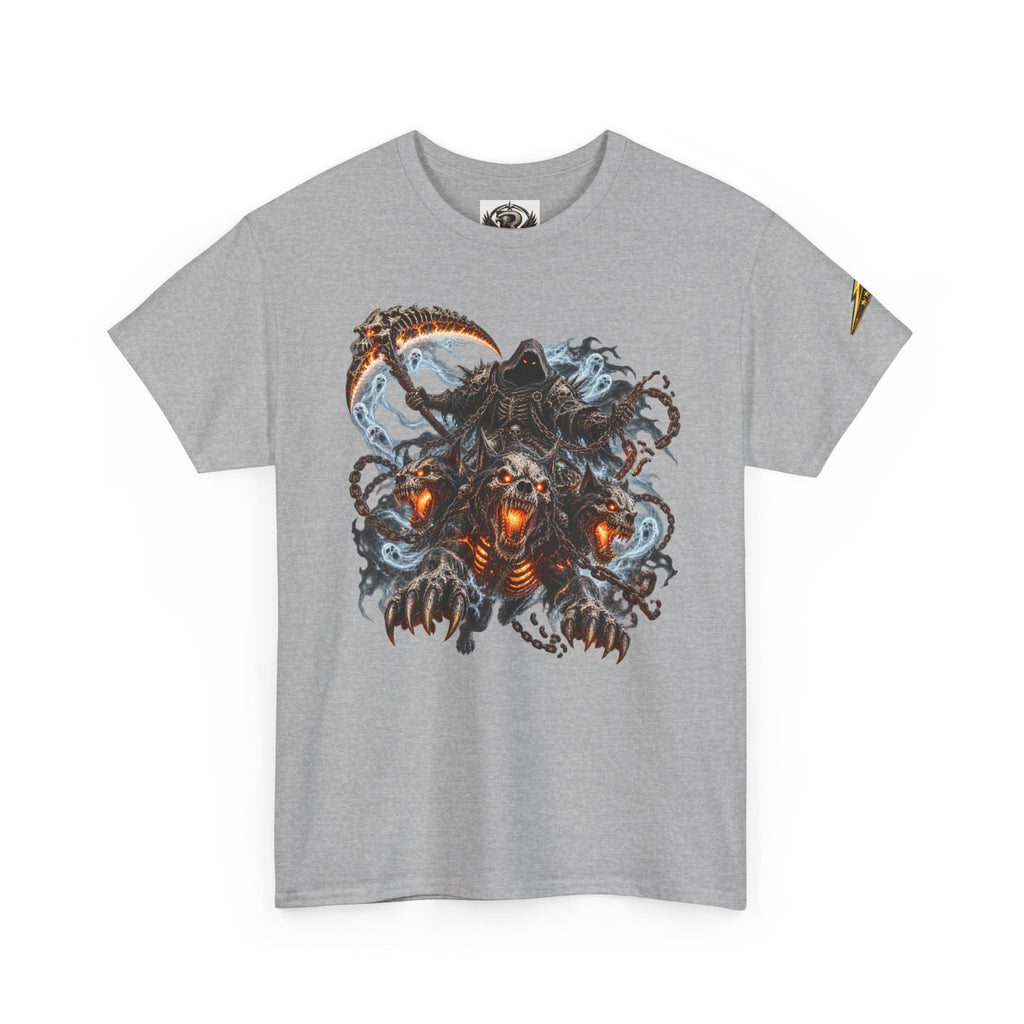 Horror Kraken Skull Tee — Fiery Octopus Monster Graphic T‑Shirt