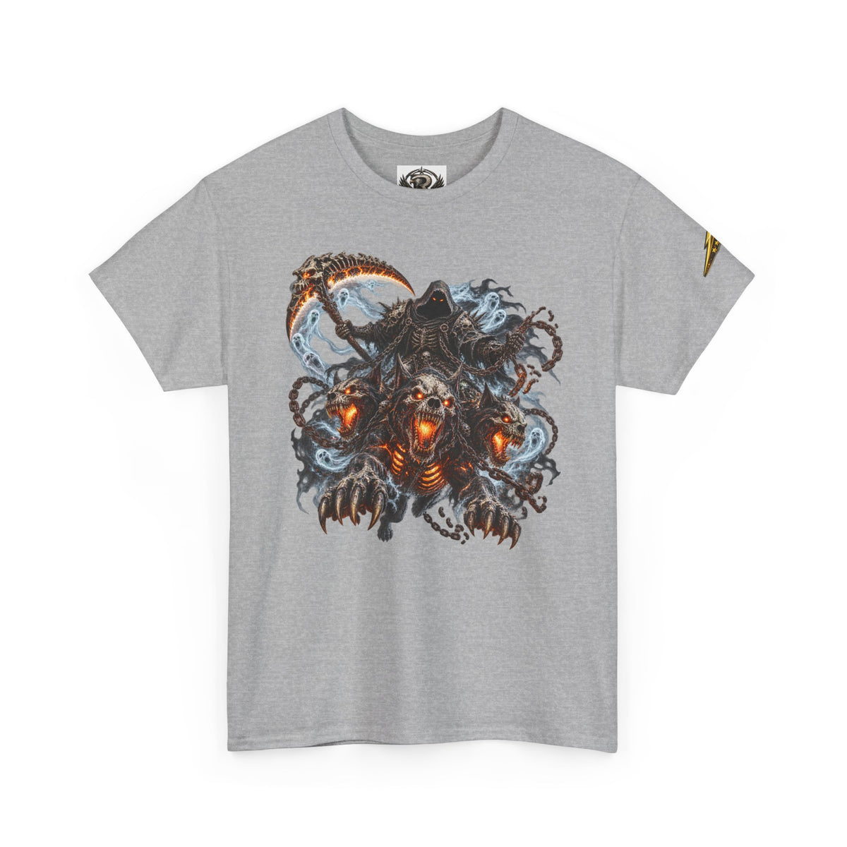 Horror Kraken Skull Tee — Fiery Octopus Monster Graphic T‑Shirt