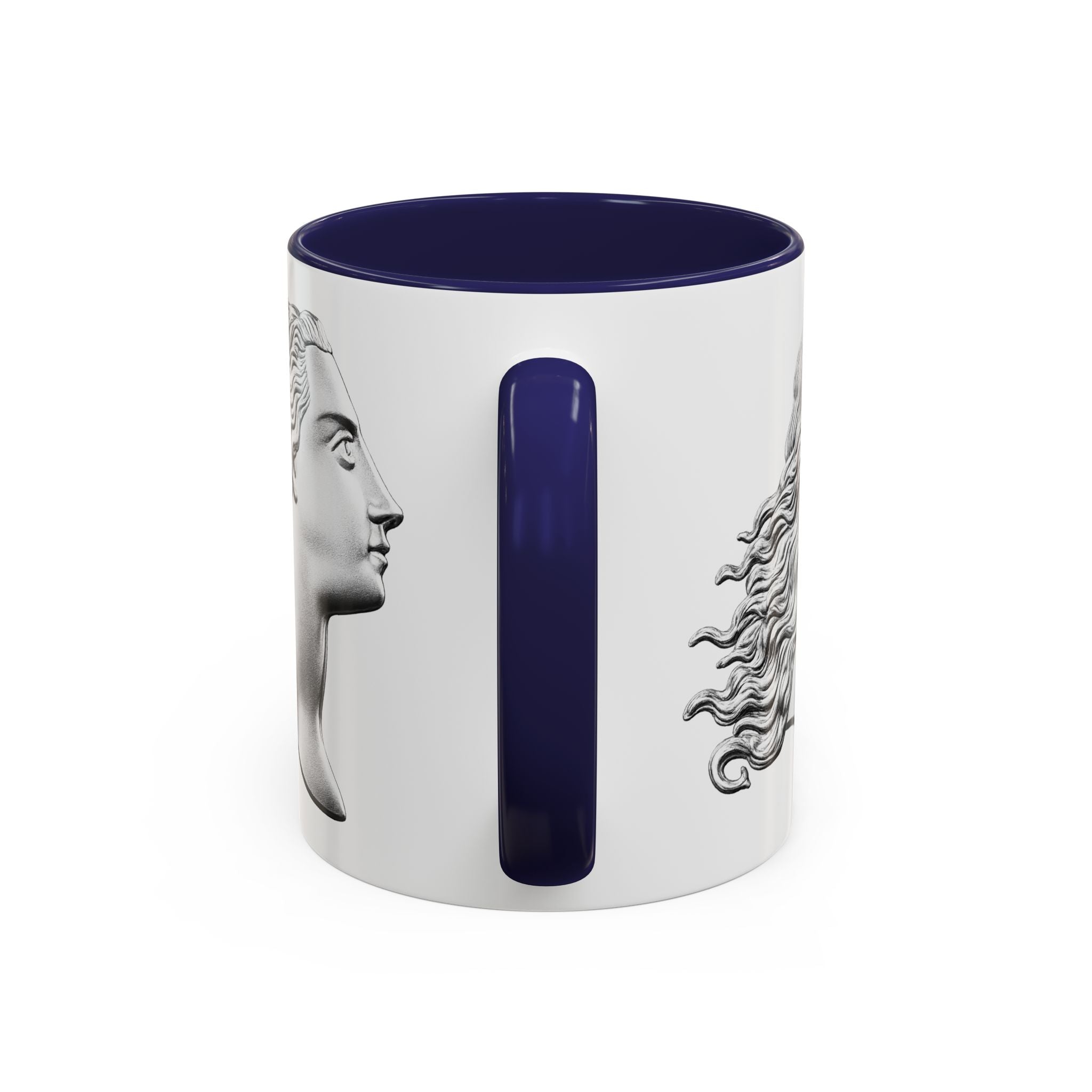 Sculpted Profile Accent Coffee Mug — Classical Bust Design (11/15 oz)