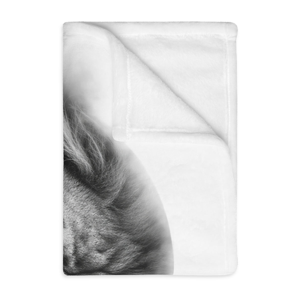 Lion Portrait Microfiber Blanket — Realistic Black & White Lion Face Throw