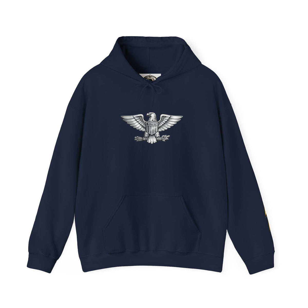 Eagle Emblem Hoodie — Classic Vintage Eagle Chest & Sleeve Graphic