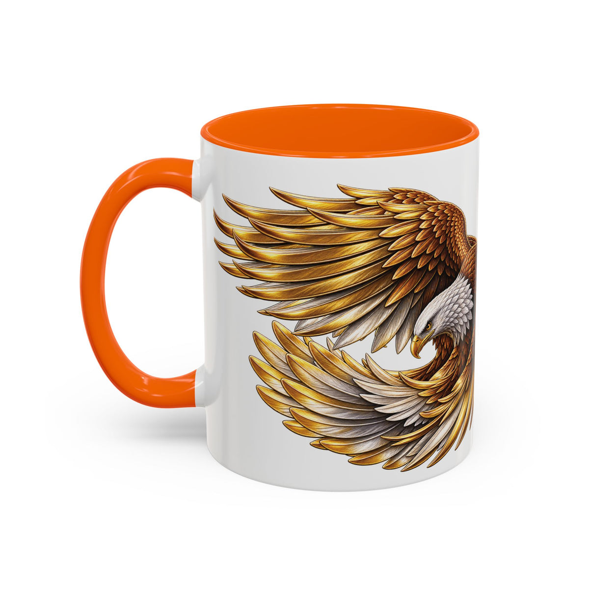 Golden Eagle Coffee Mug — Accent Ceramic Mug with Majestic Eagle Design