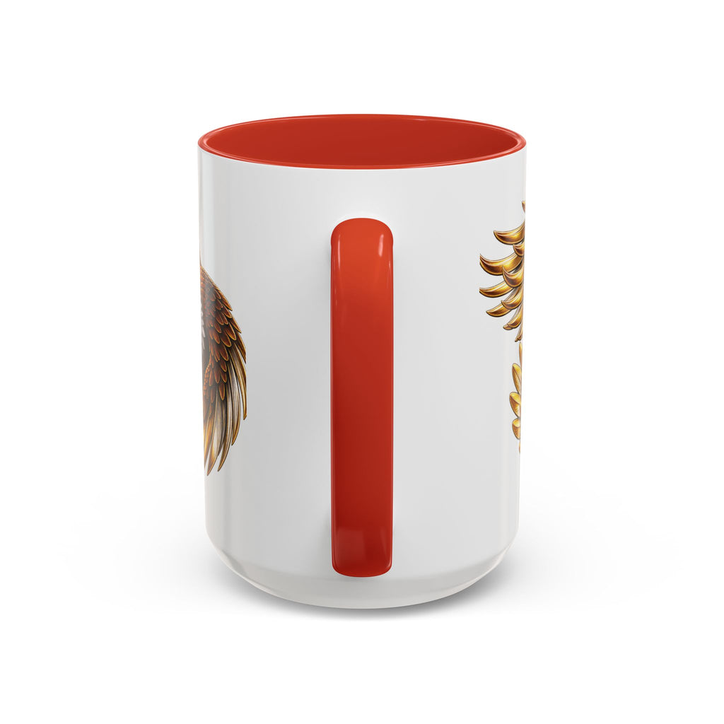 Golden Eagle Coffee Mug — Accent Ceramic Mug with Majestic Eagle Design