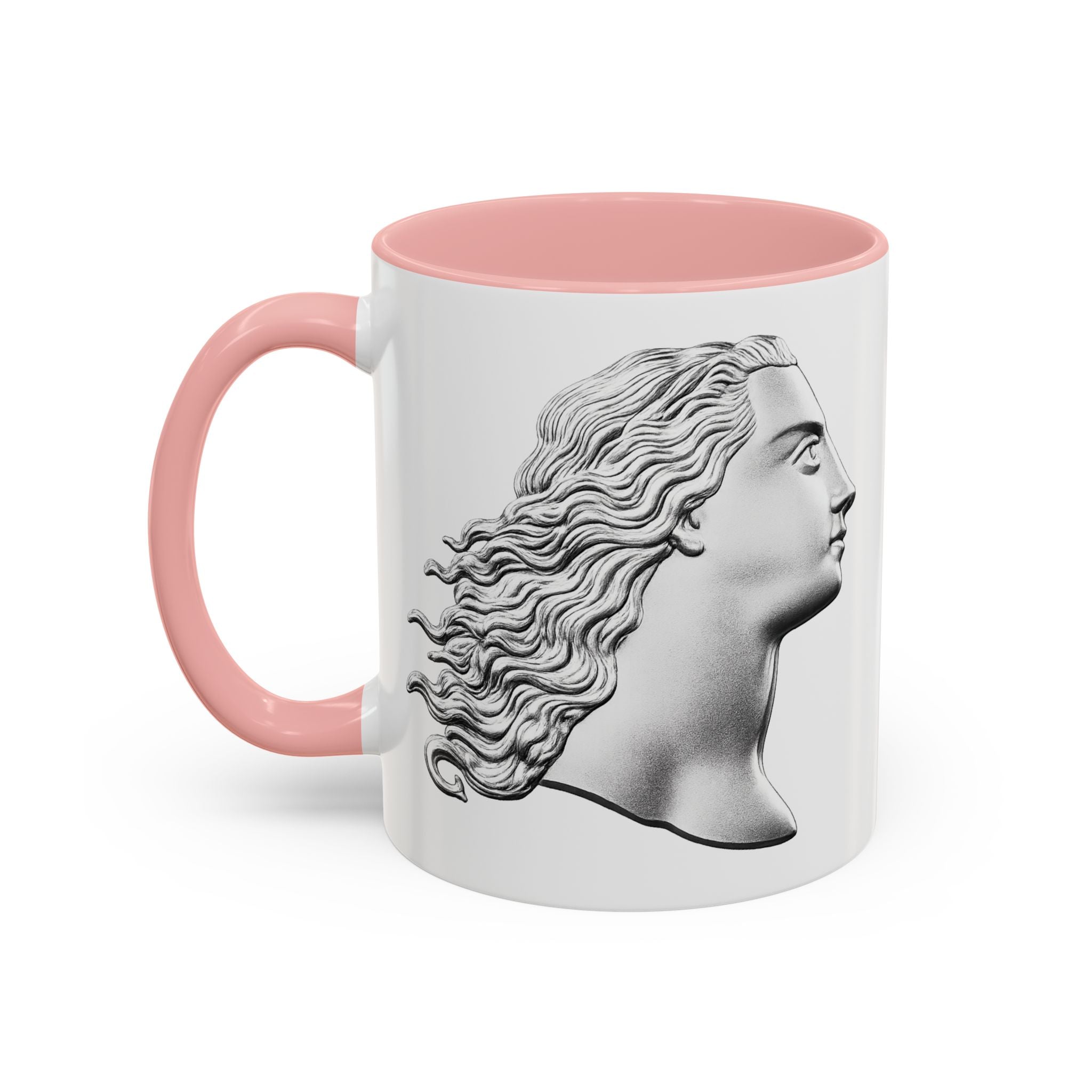 Sculpted Profile Accent Coffee Mug — Classical Bust Design (11/15 oz)