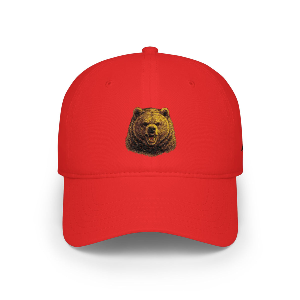 Bear Head Embroidered Baseball Cap — Low Profile Hat for Outdoors & Casual Wear