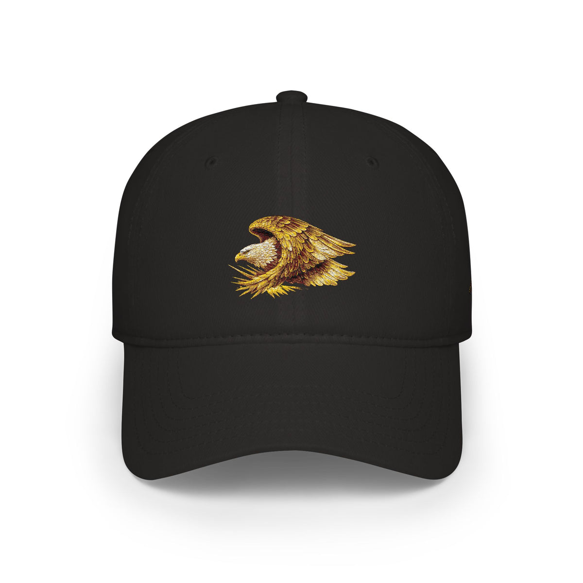 Gold Roaring Eagle Cap — Low Profile Baseball Hat