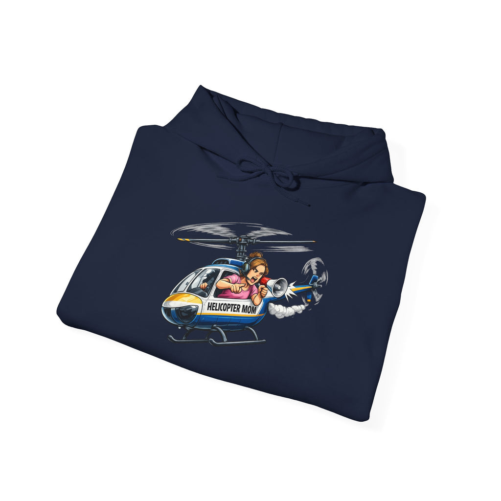 Helicopter Rescue Graphic Hoodie — Vintage Pilot Cartoon Sweatshirt