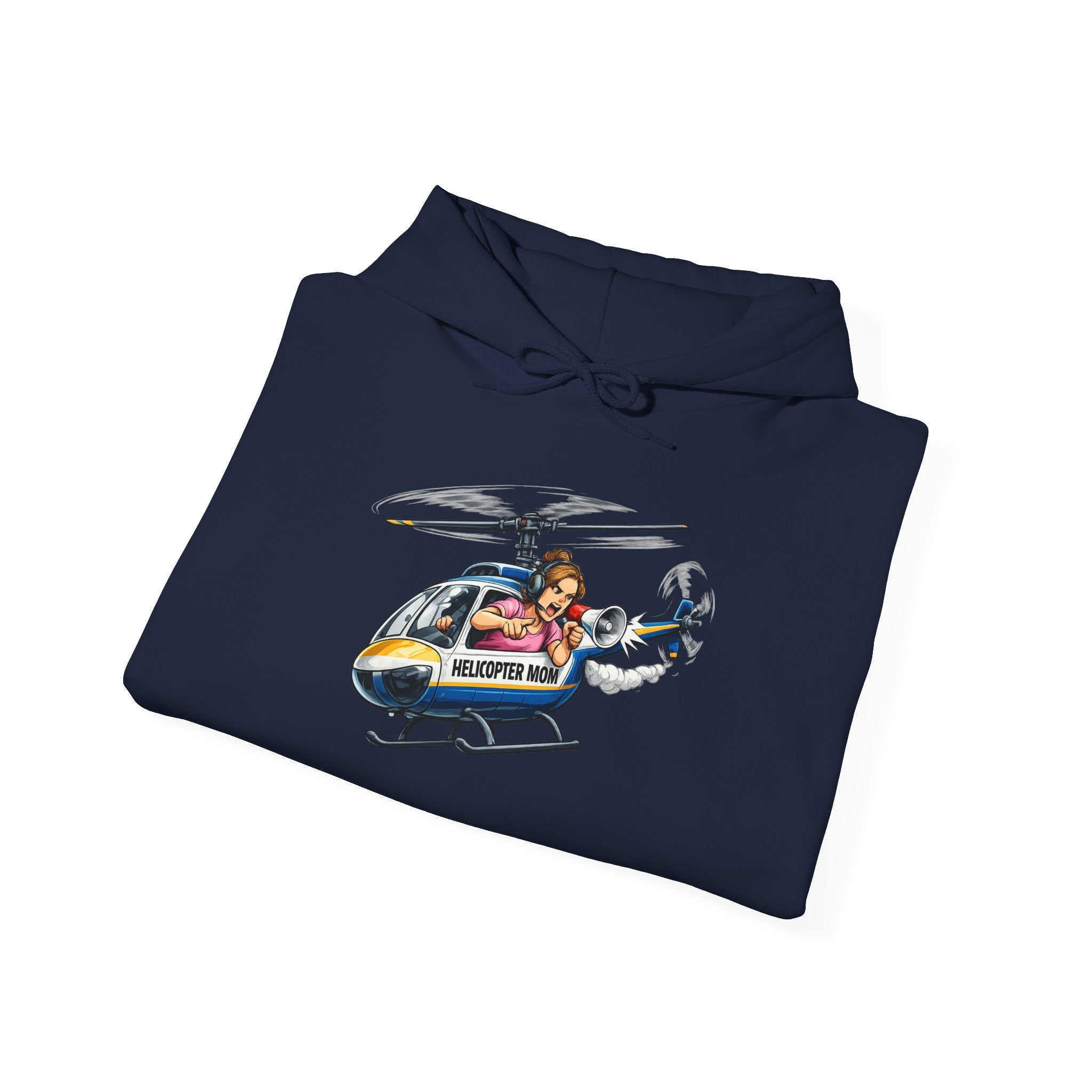 Helicopter Rescue Graphic Hoodie — Vintage Pilot Cartoon Sweatshirt