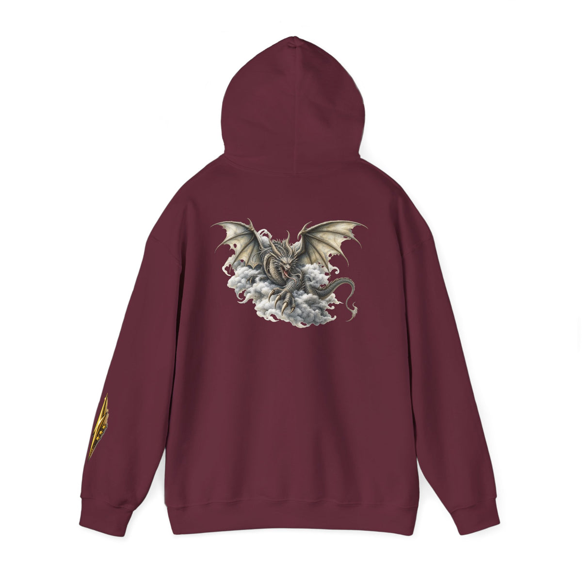 Dragon Cloud Hoodie — Fantasy Dragon Back Graphic Sweatshirt