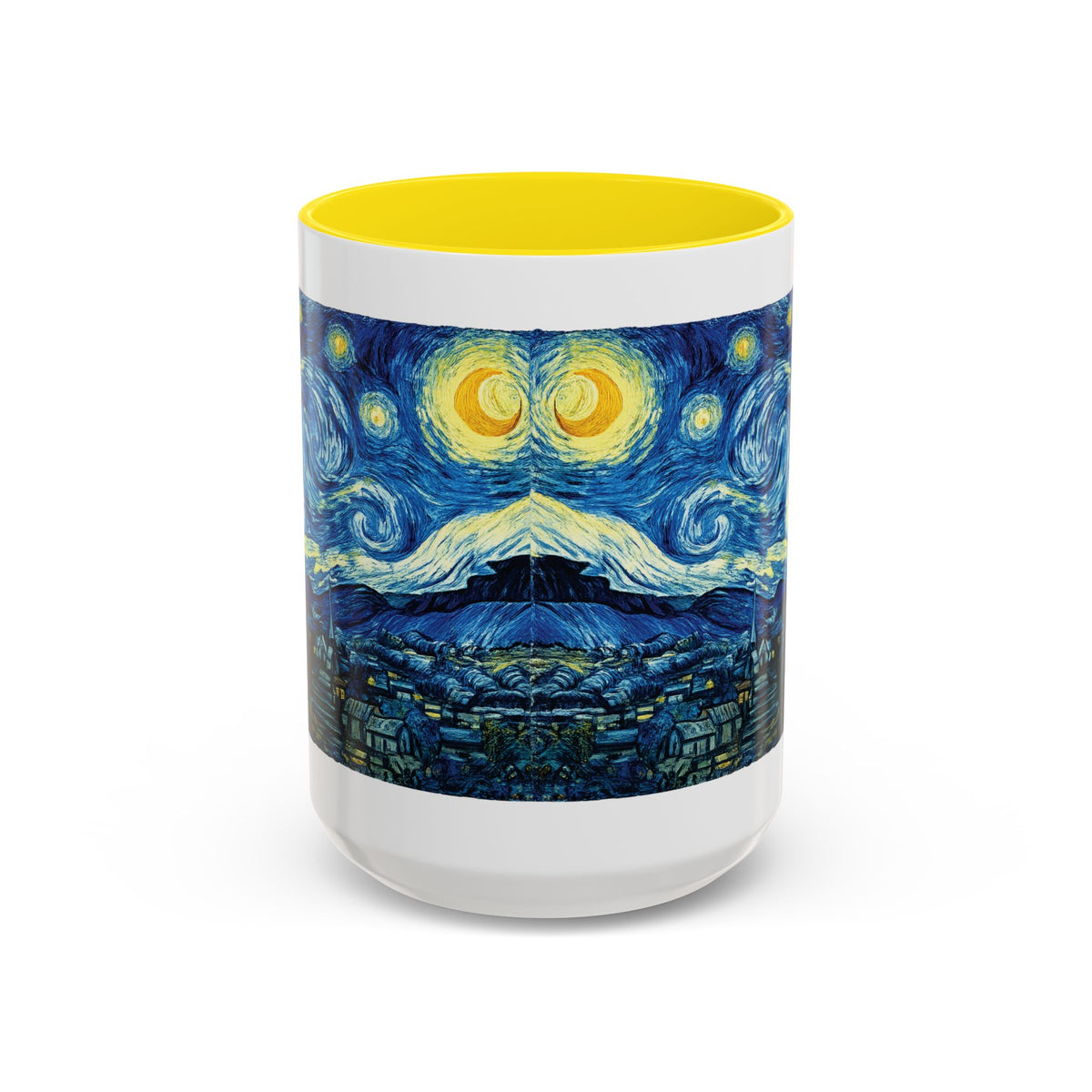 Starry Night Accent Coffee Mug — Van Gogh Style Night Sky Coffee Cup (11/15oz)