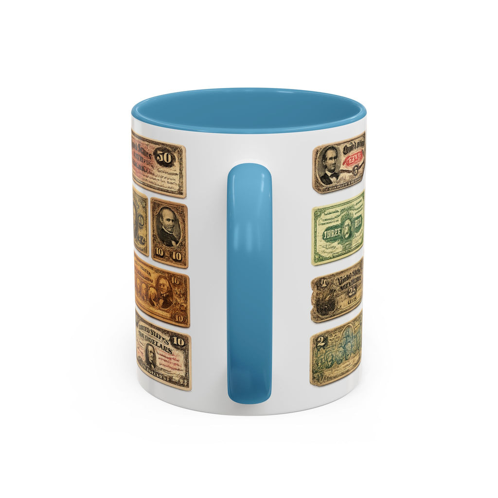 Vintage US Fractional Currency Coffee Mug – Retro Banknote Accent Mug (11/15 oz)