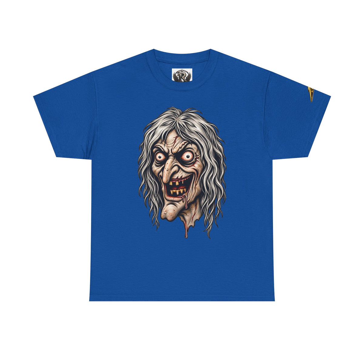 Horror Witch Face T‑Shirt — Creepy Vintage Monster Graphic Tee