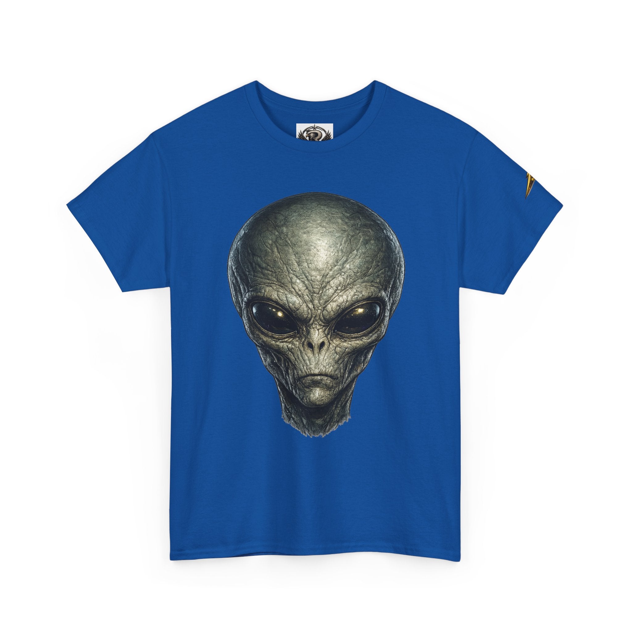 Alien Head Graphic Tee — Realistic Extraterrestrial Sci‑Fi T‑Shirt