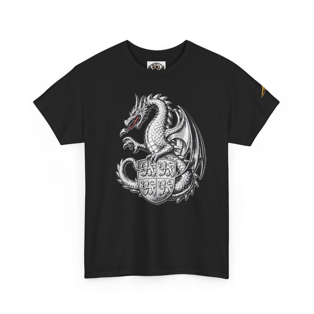 Dragon Crest T-Shirt — Medieval Dragon Shield Graphic Tee