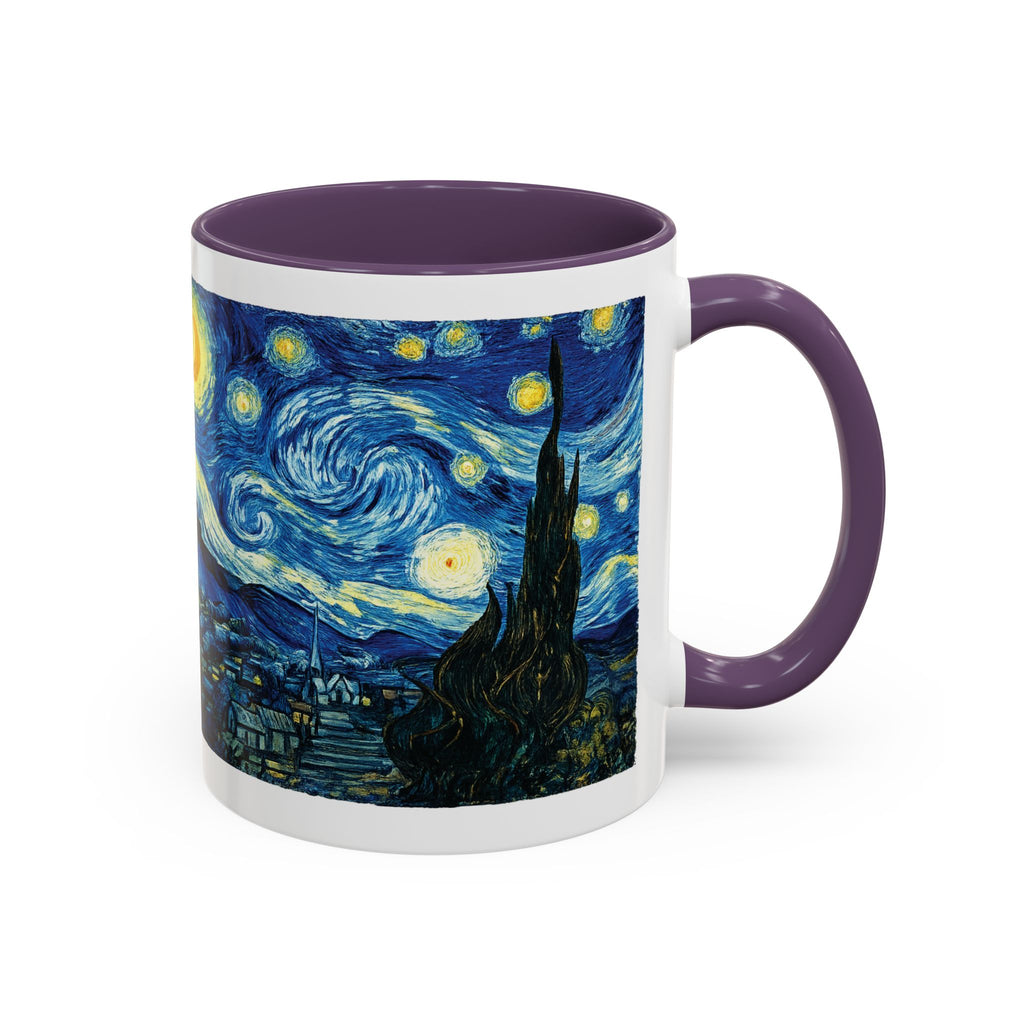 Starry Night Accent Coffee Mug — Van Gogh Style Night Sky Coffee Cup (11/15oz)