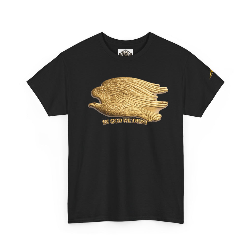 T-Shirt — Gold Eagle 'In God We Trust' Graphic Tee