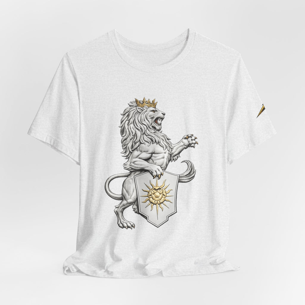 Lion Crest T-Shirt — Regal Sun Shield Graphic Tee