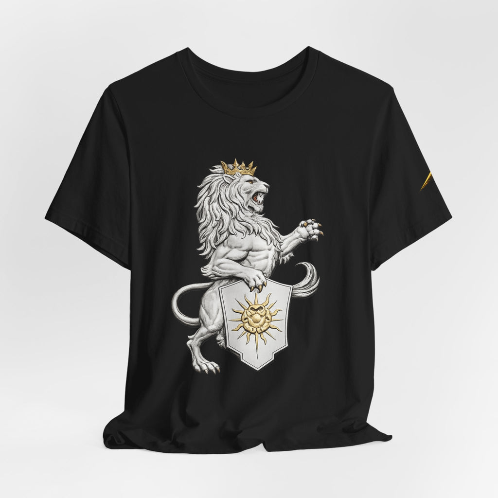 Lion Crest T-Shirt — Regal Sun Shield Graphic Tee