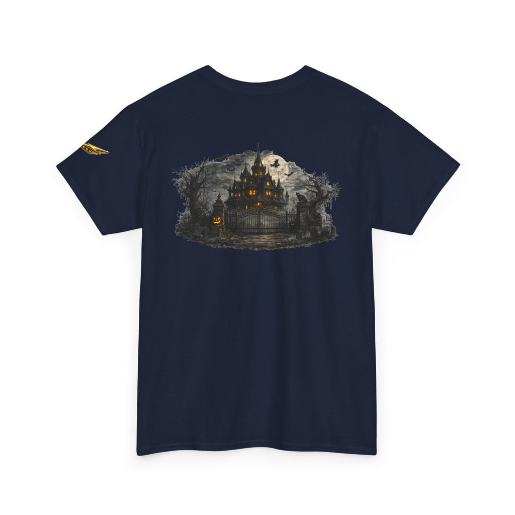 Haunted Mansion Tee — Spooky Gothic Castle Graphic T-Shirt