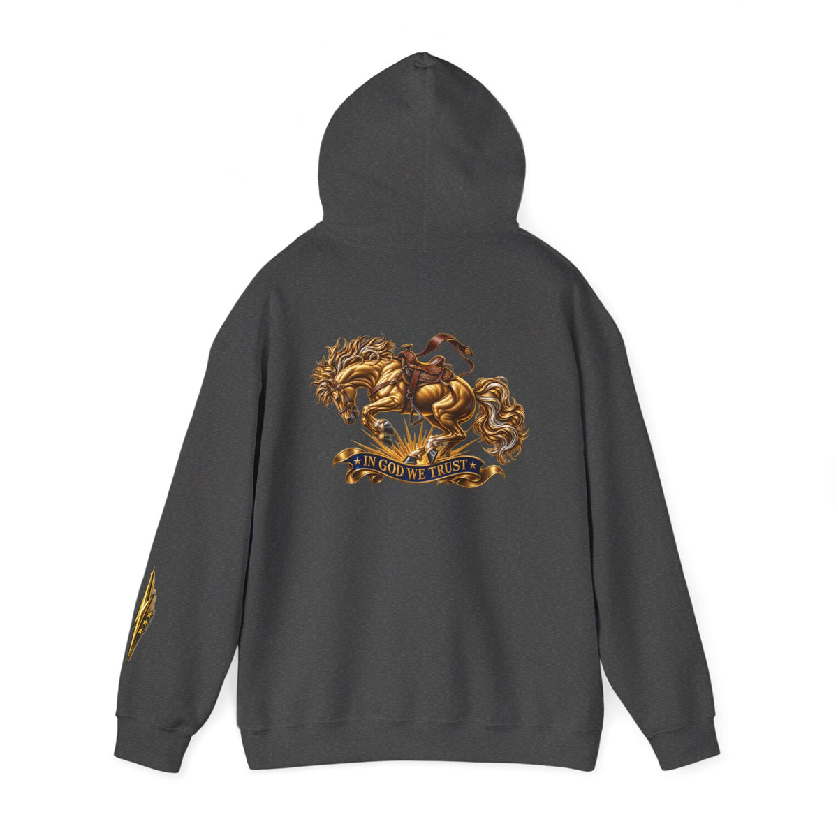 Golden Horse Hoodie — Regal Graphic Sweatshirt