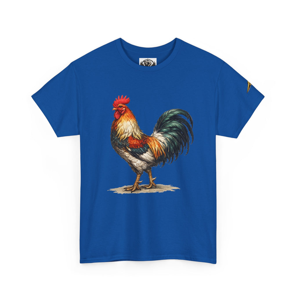 Rooster Illustration T‑Shirt — Vintage Farmyard Rooster Graphic Tee