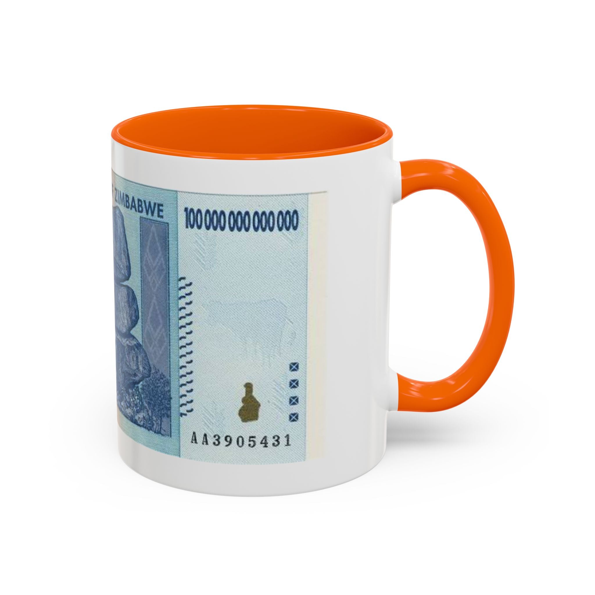 Zimbabwe Trillion Dollar Note Coffee Mug — Vintage Currency Accent Mug (11/15oz)