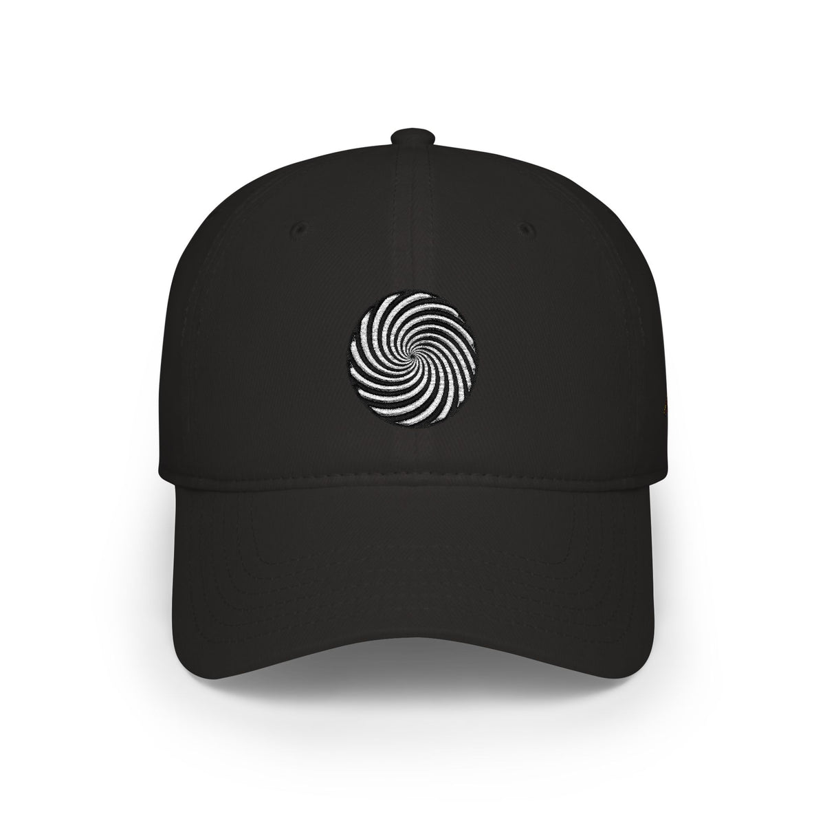 Spiral Swirl Embroidered Cap — Low Profile Baseball Hat