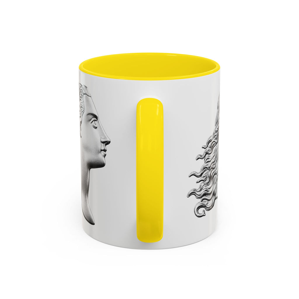 Sculpted Profile Accent Coffee Mug — Classical Bust Design (11/15 oz)