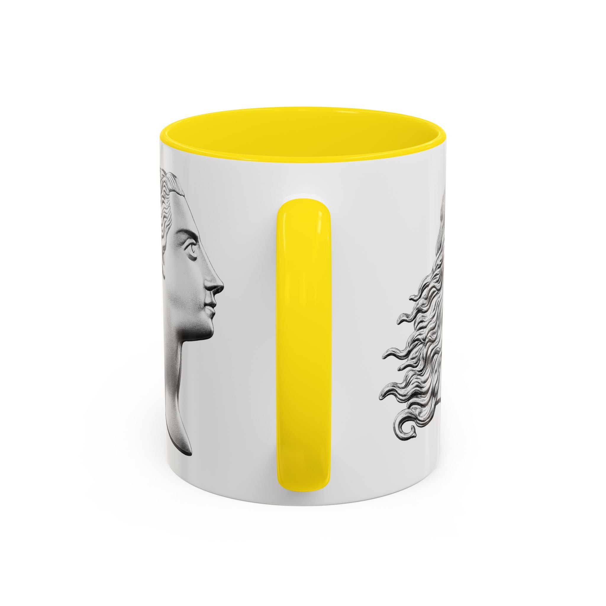 Sculpted Profile Accent Coffee Mug — Classical Bust Design (11/15 oz)