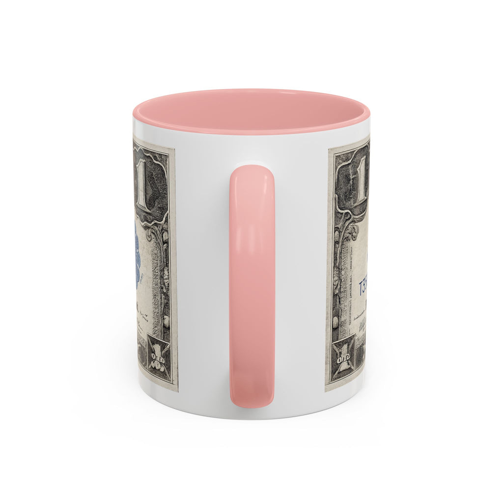Dollar Bill Accent Coffee Mug — Vintage US Currency Design (11/15oz)
