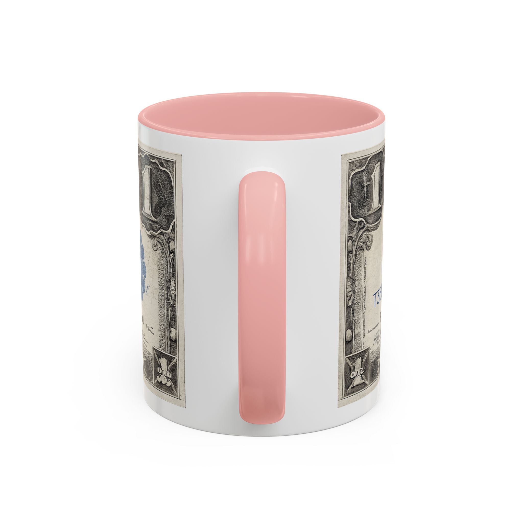 Dollar Bill Accent Coffee Mug — Vintage US Currency Design (11/15oz)