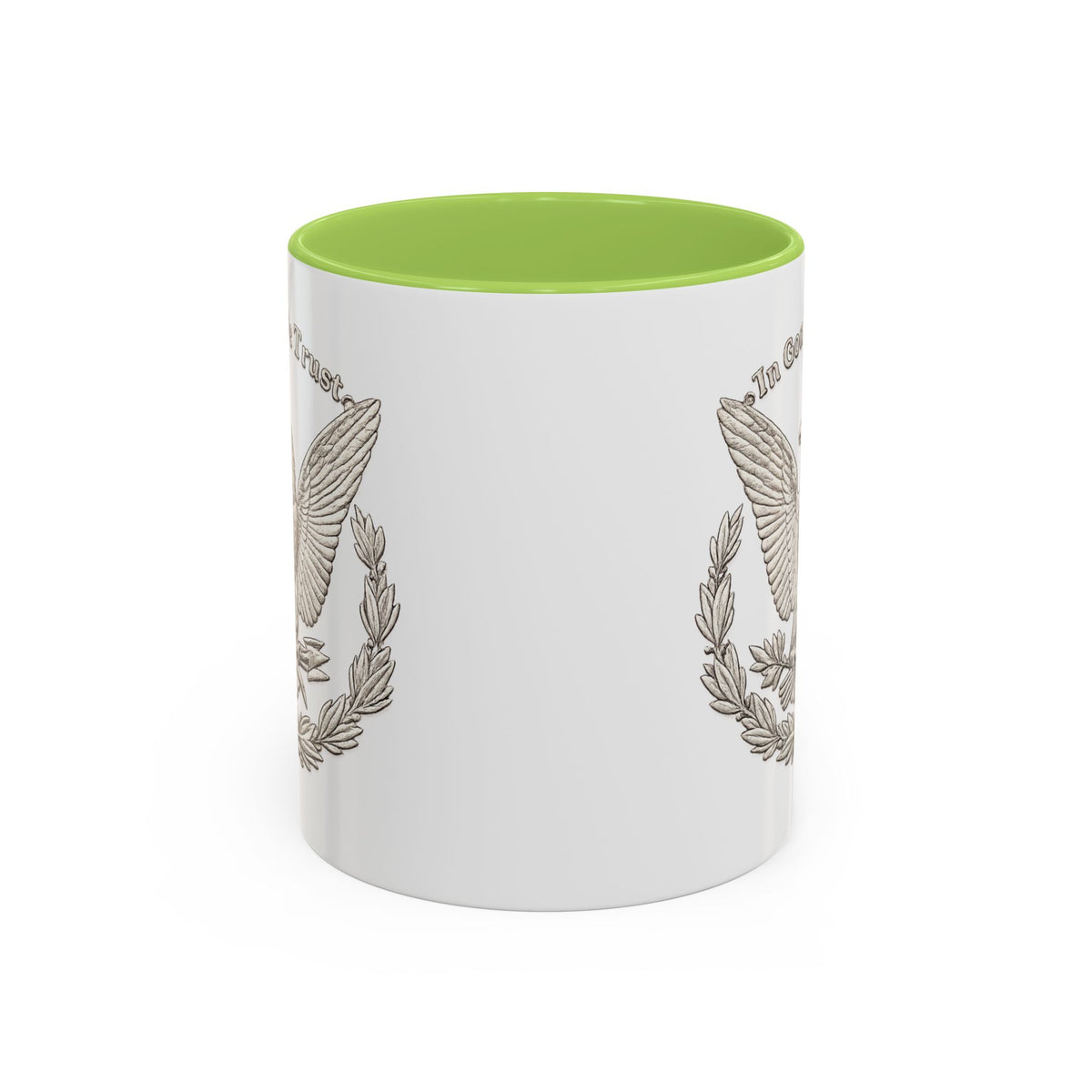 Eagle Emblem Coffee Mug — "In God We Trust" Accent Ceramic Mug (11/15oz)