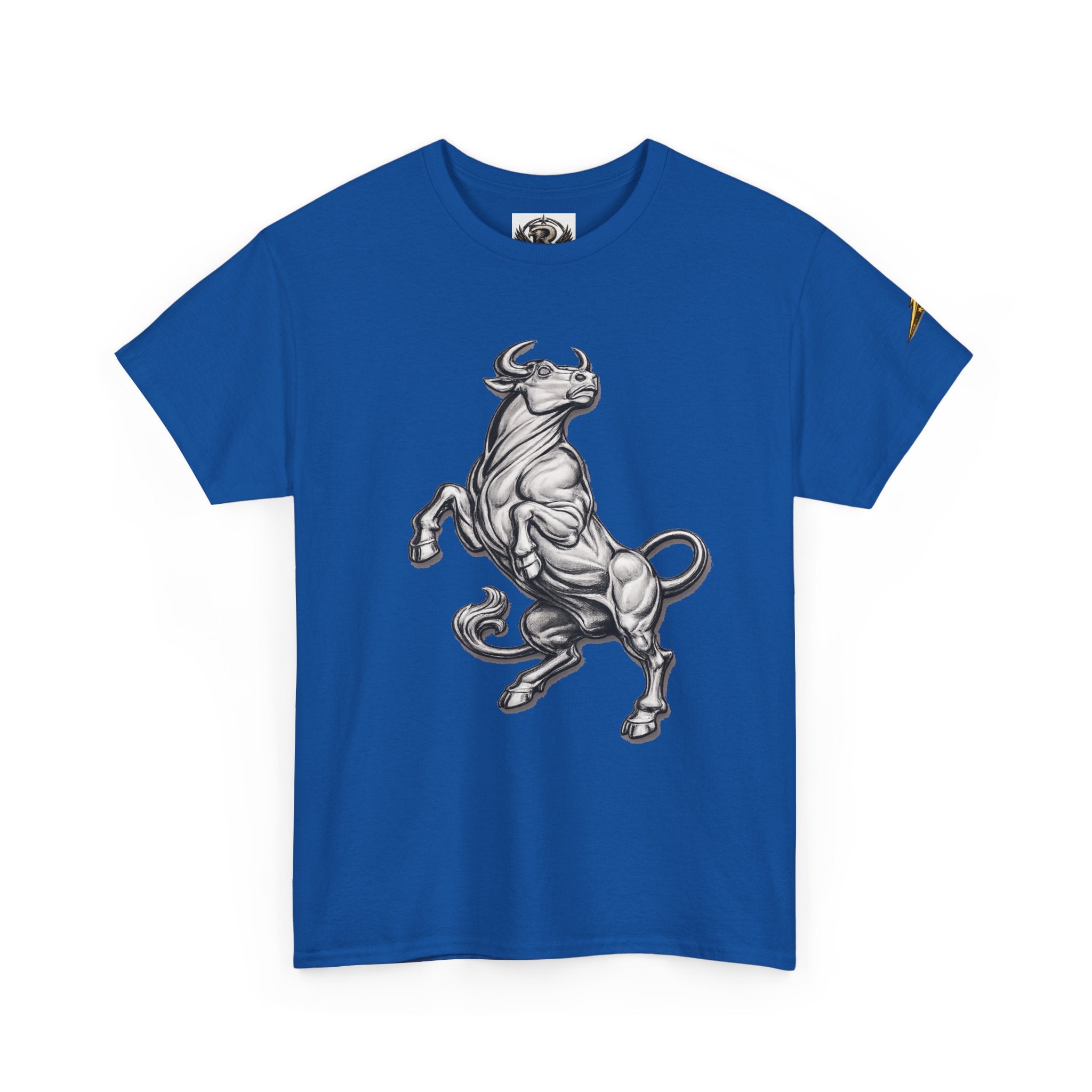 Bull Graphic T-Shirt — Rearing Ox Illustration Tee