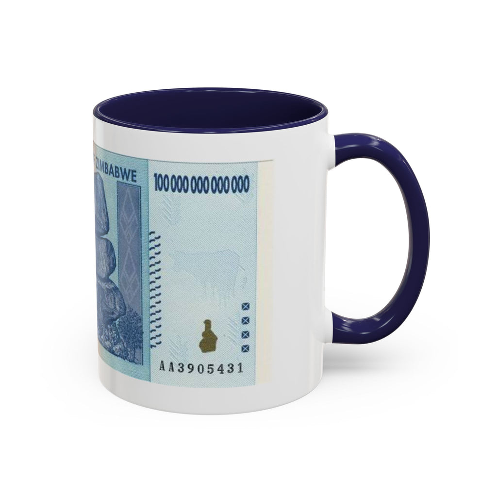 Zimbabwe Trillion Dollar Note Coffee Mug — Vintage Currency Accent Mug (11/15oz)