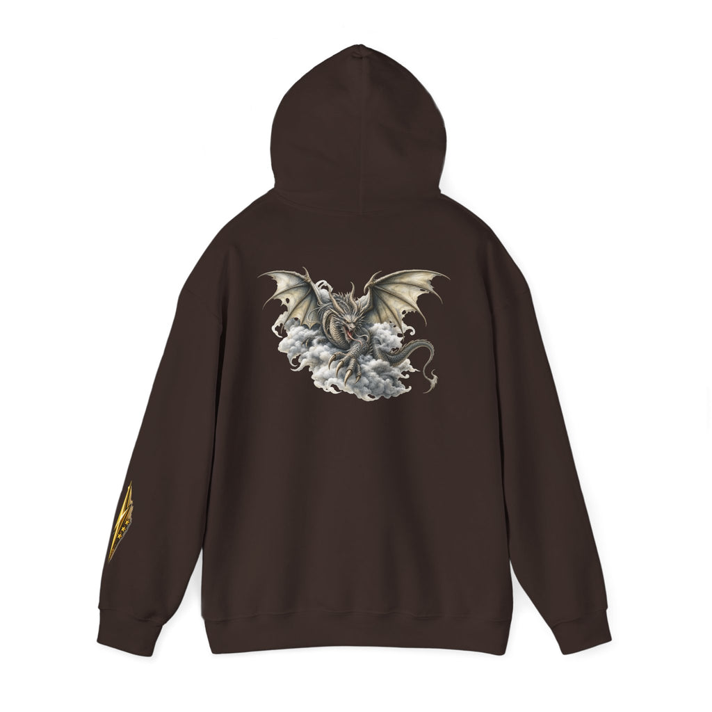 Dragon Cloud Hoodie — Fantasy Dragon Back Graphic Sweatshirt