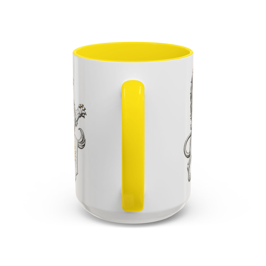 Royal Lion Crest Coffee Mug — Heraldic Crowned Lion Design (11/15oz)