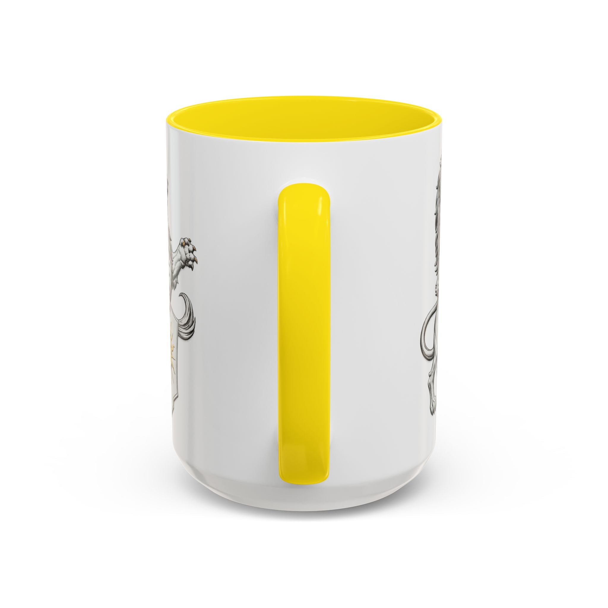 Royal Lion Crest Coffee Mug — Heraldic Crowned Lion Design (11/15oz)