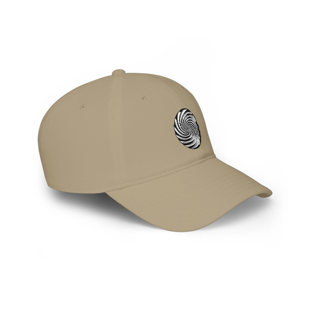 Spiral Swirl Embroidered Cap — Low Profile Baseball Hat