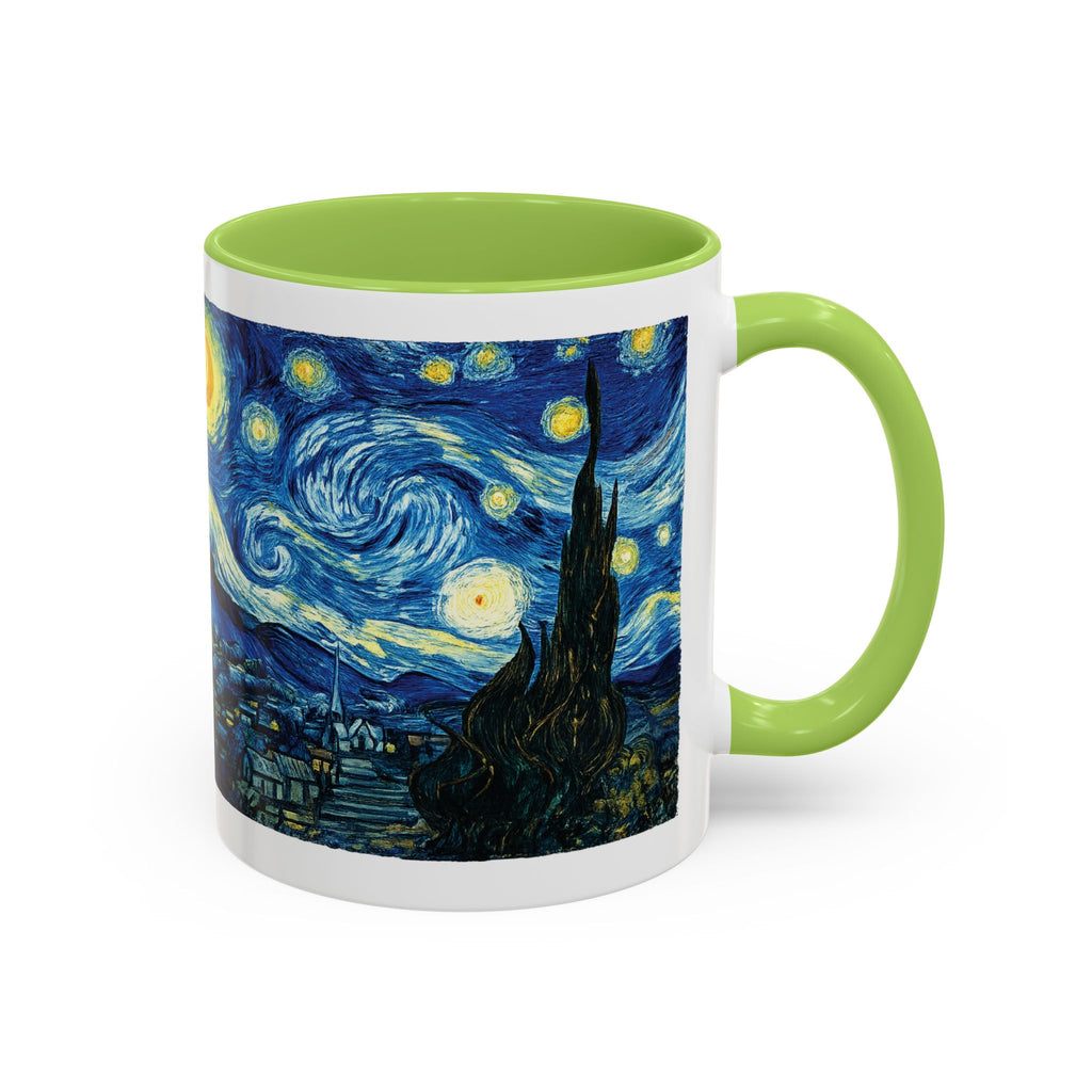 Starry Night Accent Coffee Mug — Van Gogh Style Night Sky Coffee Cup (11/15oz)