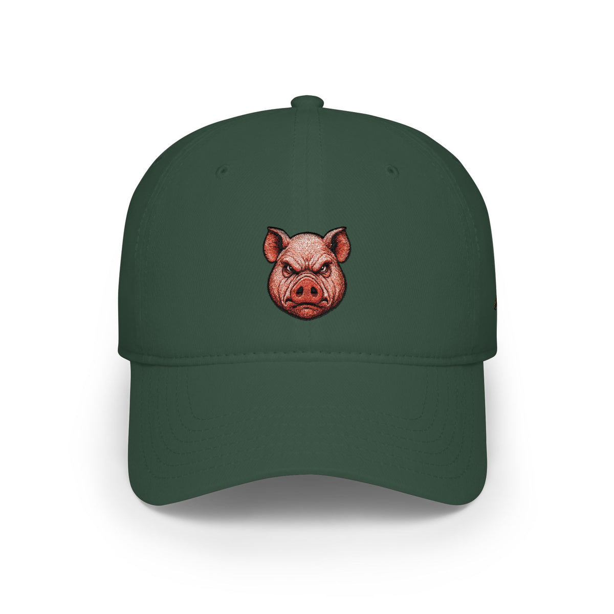 Pig Head Baseball Cap — Embroidered Farmyard Hat for Animal Lovers