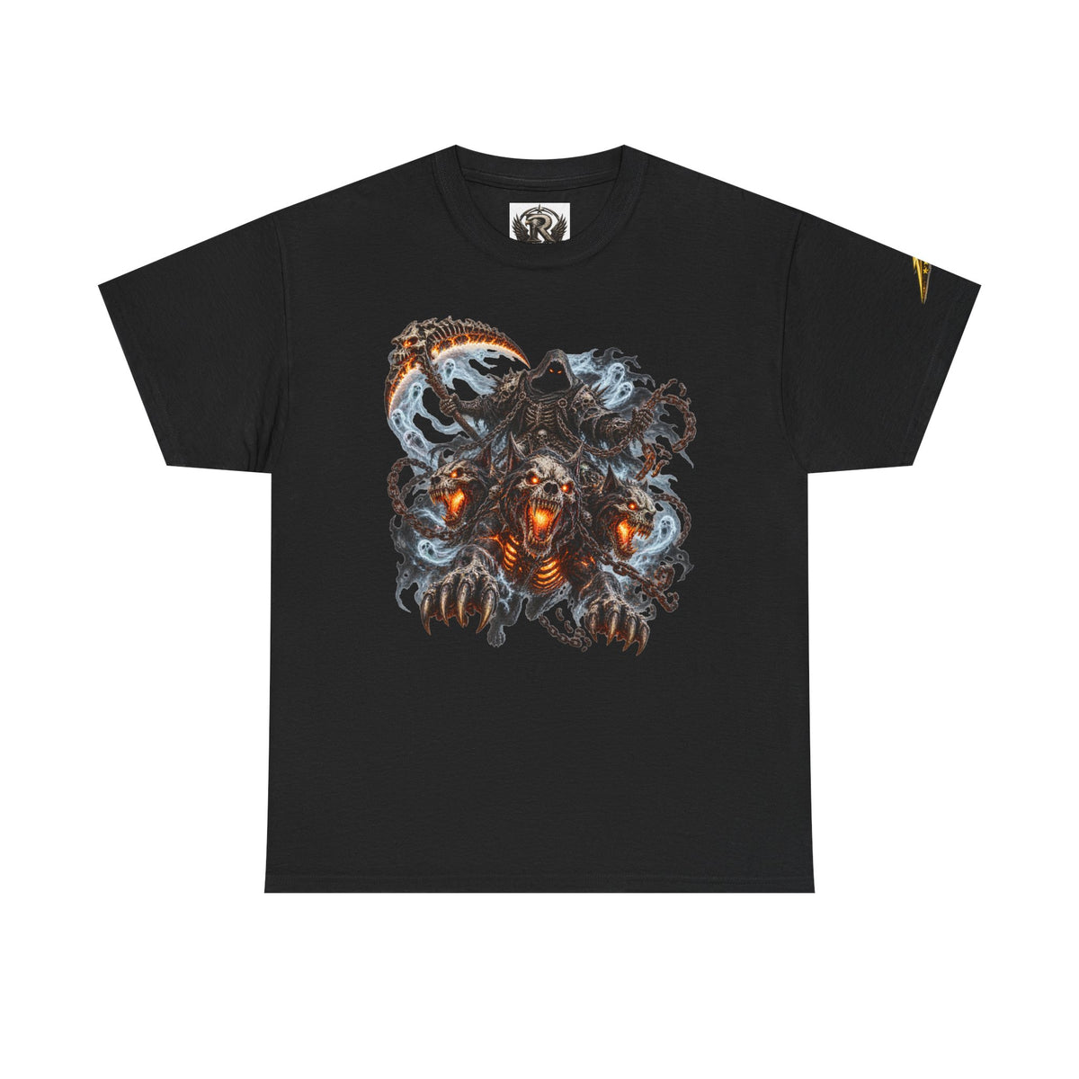 Horror Kraken Skull Tee — Fiery Octopus Monster Graphic T‑Shirt