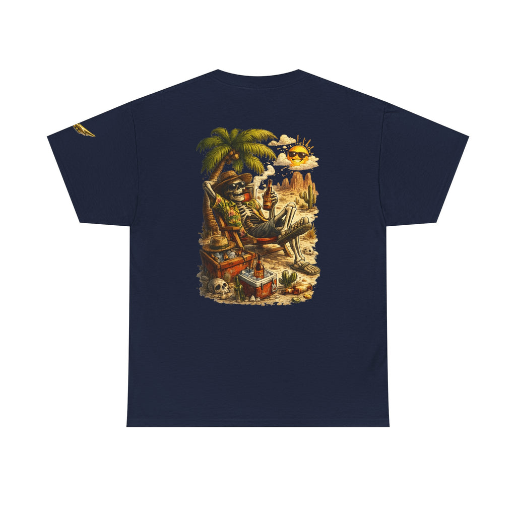 T-Shirt — Vintage Camping Surf Skull Graphic Tee