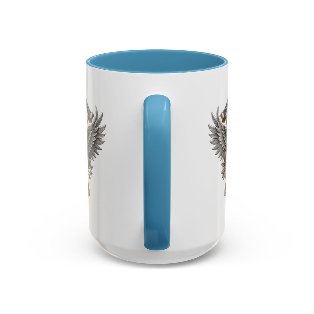 Eagle Shield Accent Coffee Mug — Patriotic "In God We Trust" Design