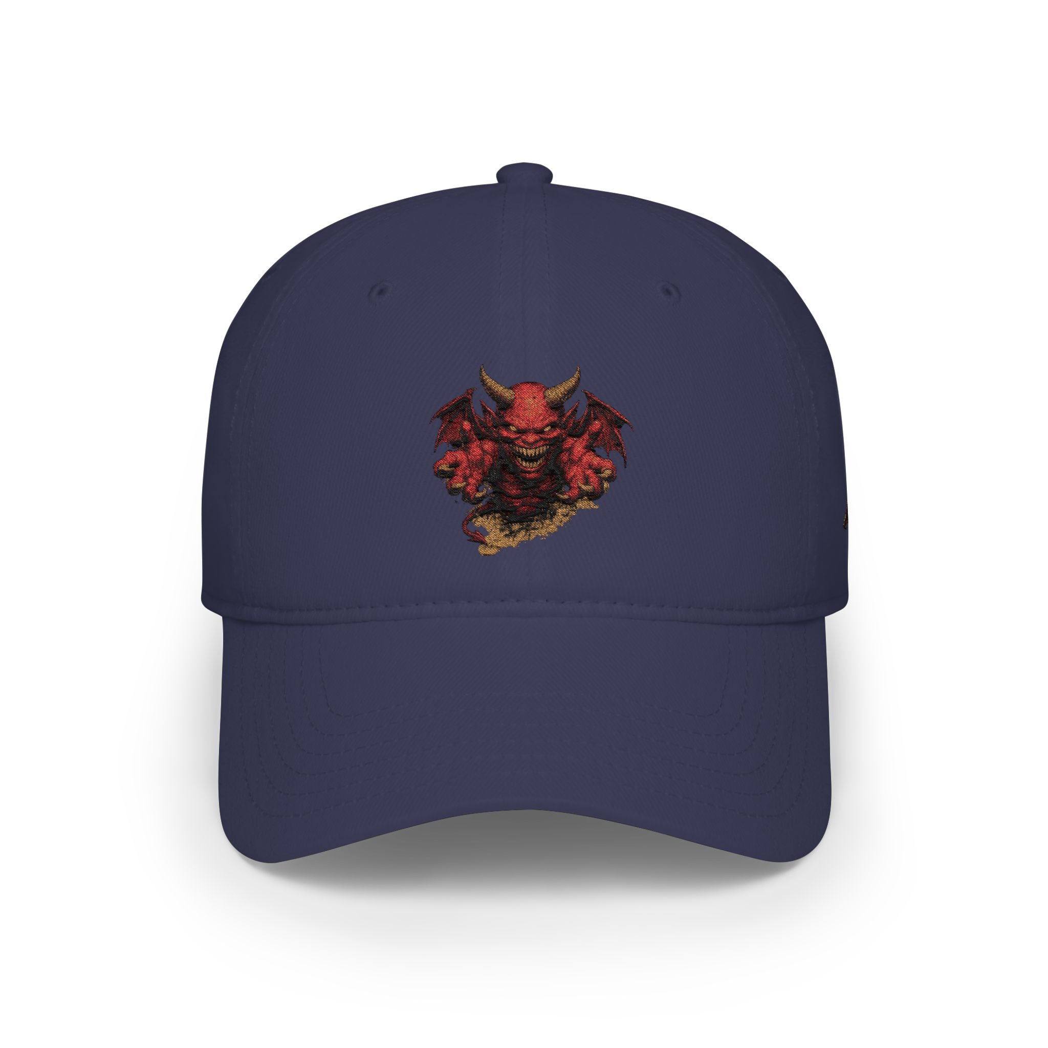 Devil Skull Embroidered Evil Baseball Cap - Low-Profile Hat