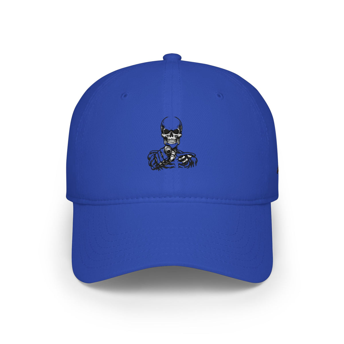 Skull Embroidered Low-Profile Baseball Cap —  Skull Hat